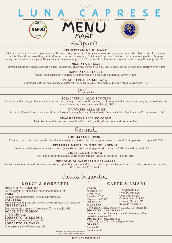  -  Ristorante  Luna Caprese